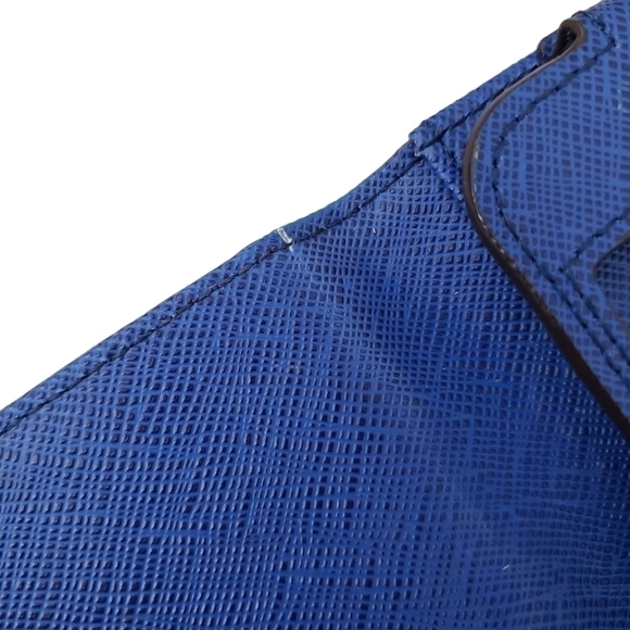 Michael Kors Blue Saffiano Leather Ipad Mini Stand Case Clutch - Picture 5 of 11